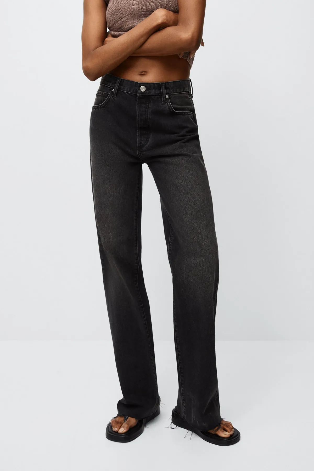 MANGO  27040172 Damen / Mädchen Schwarzer Denim