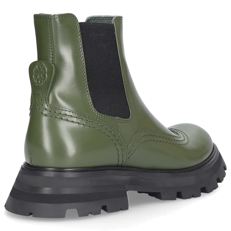 Alexander McQueen - Chelsea Boots WHZ84 Kalbsleder - grün