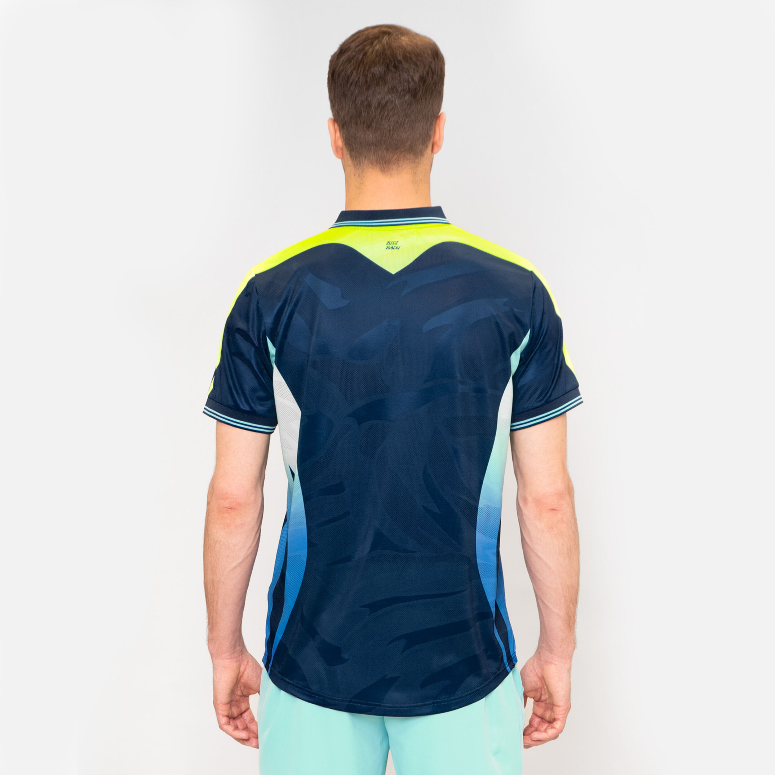 Grafic Illumination Polo Herren - Blau