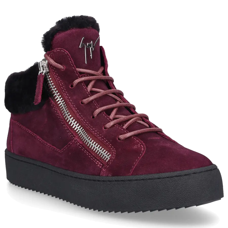 Giuseppe Zanotti - Sneaker high KRISS Veloursleder - rot