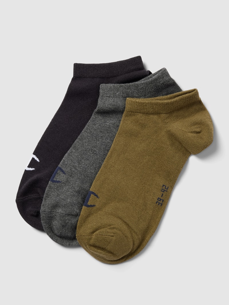 Socken mit Label-Print im 3er-Pack in olivgrün