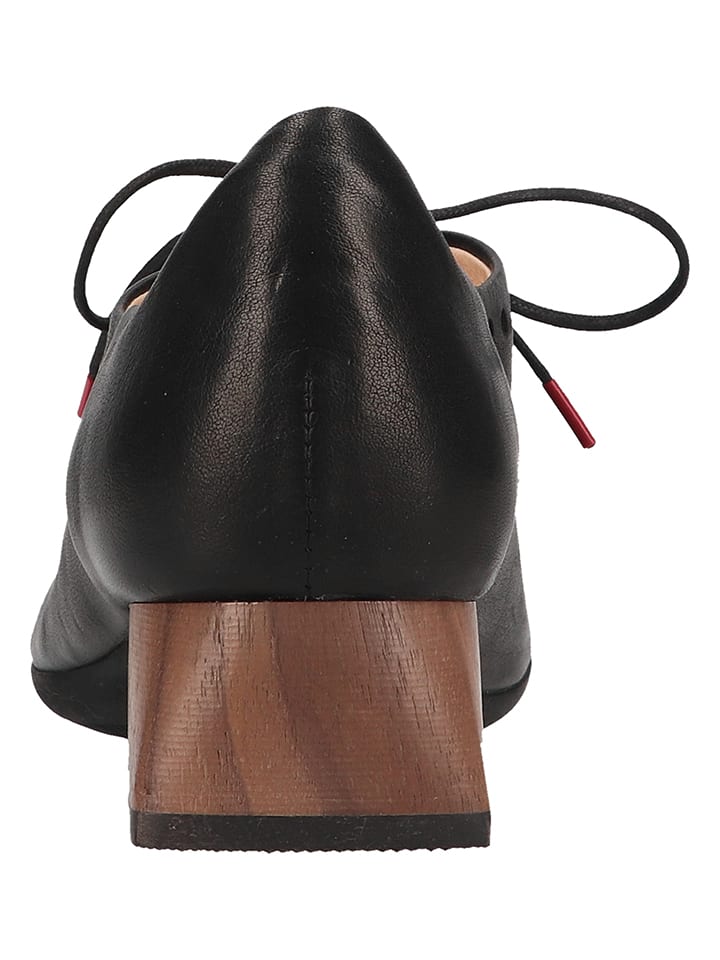 Think! Leder-Schnürschuhe in Schwarz günstig kaufen