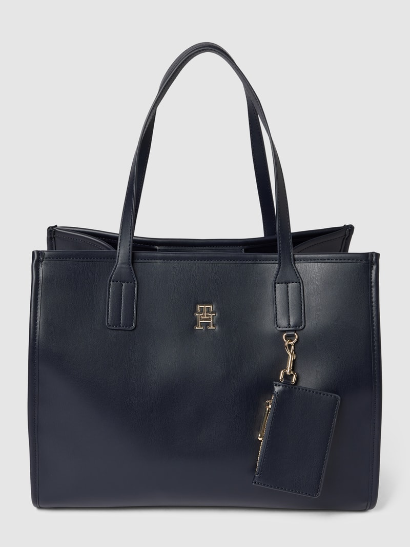 Tote Bag mit Label-Applikation Modell 'CITY SUMMER' in marineblau