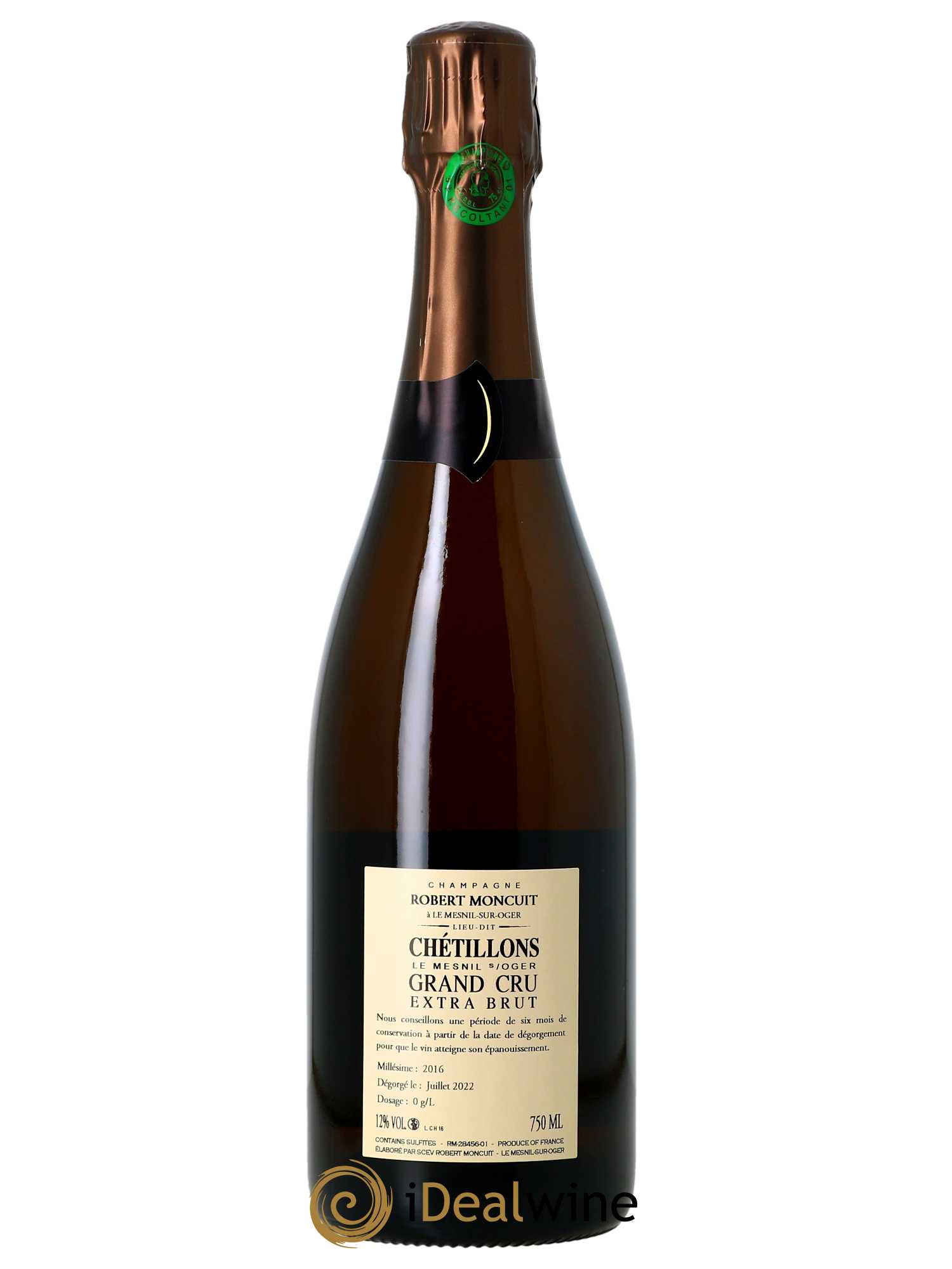 Chétillons Blanc de Blancs Grand Cru Extra Brut Robert Moncuit  2016 - Lot de 1 Bouteille