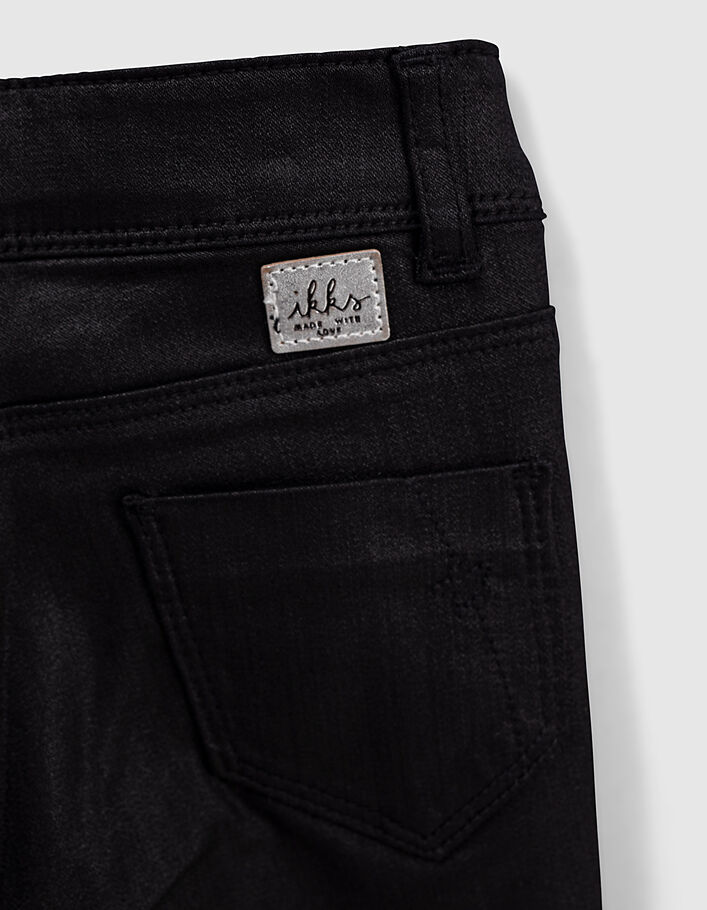 Jean skinny noir enduit fille