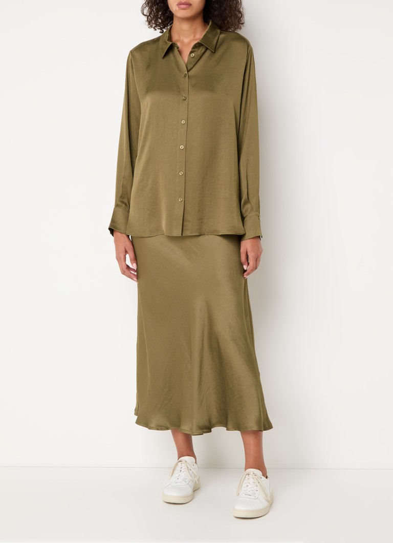 Summum Satin Midi Skirt