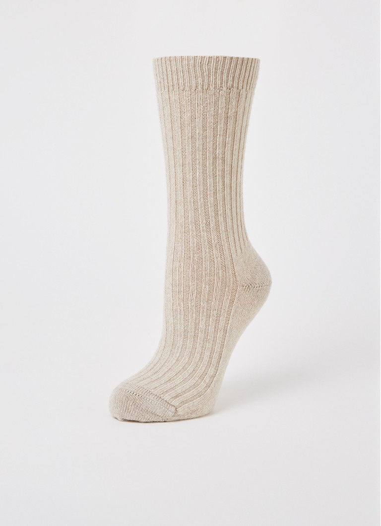 MarcMarcs Socks in cashmere blend with ribbed structure