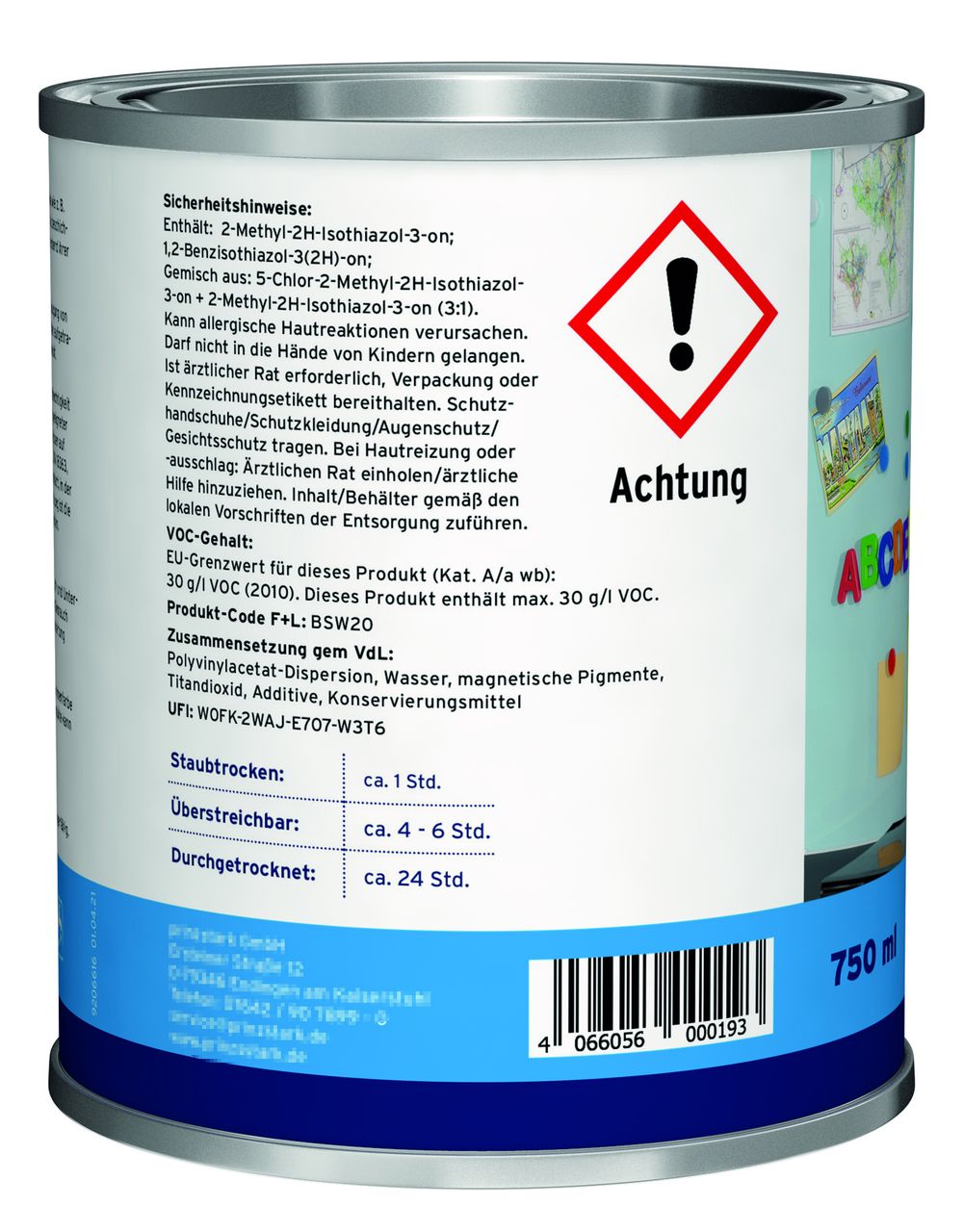 Plid Premium Magnetfarbe Magnet Magnetlack Magnetwand Anthrazit