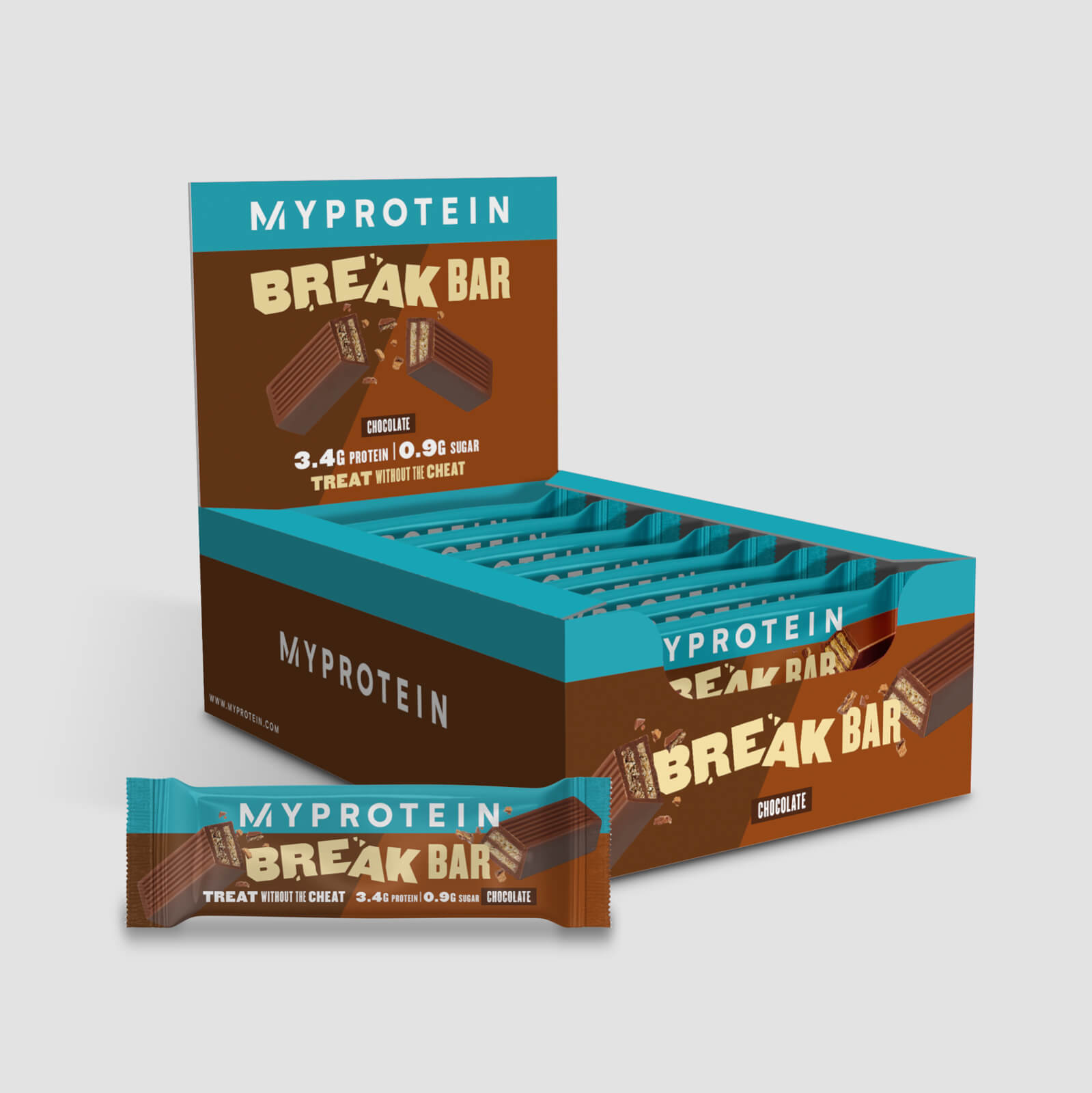 Protein Wafer Bar, Chocolate, 16 x 21.5g