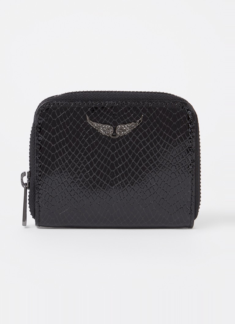 Zadig&Voltaire Glossy Wild kalveskinnslommebok med slangetekstur