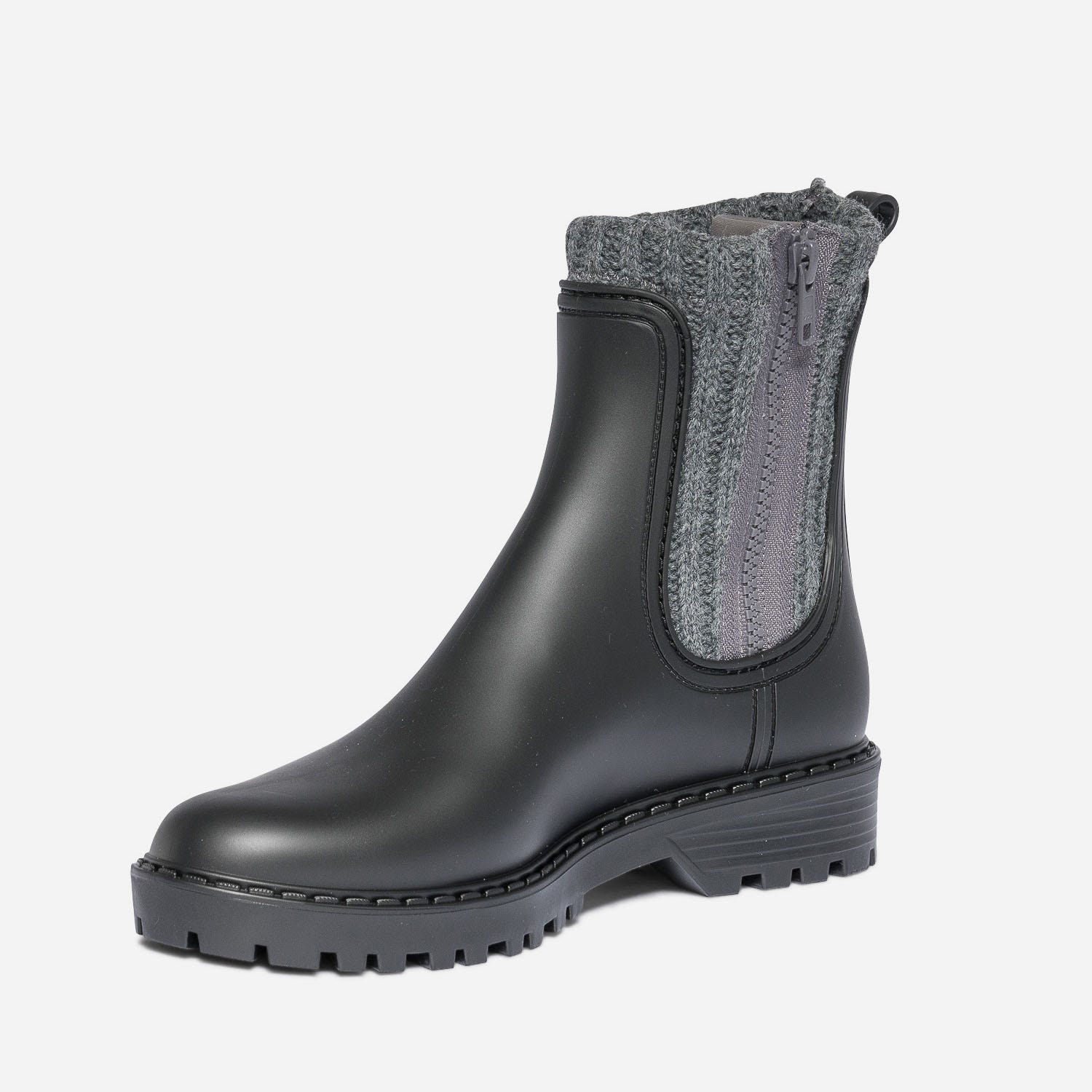 Chelsea boots de pluie IGOR noir cranté