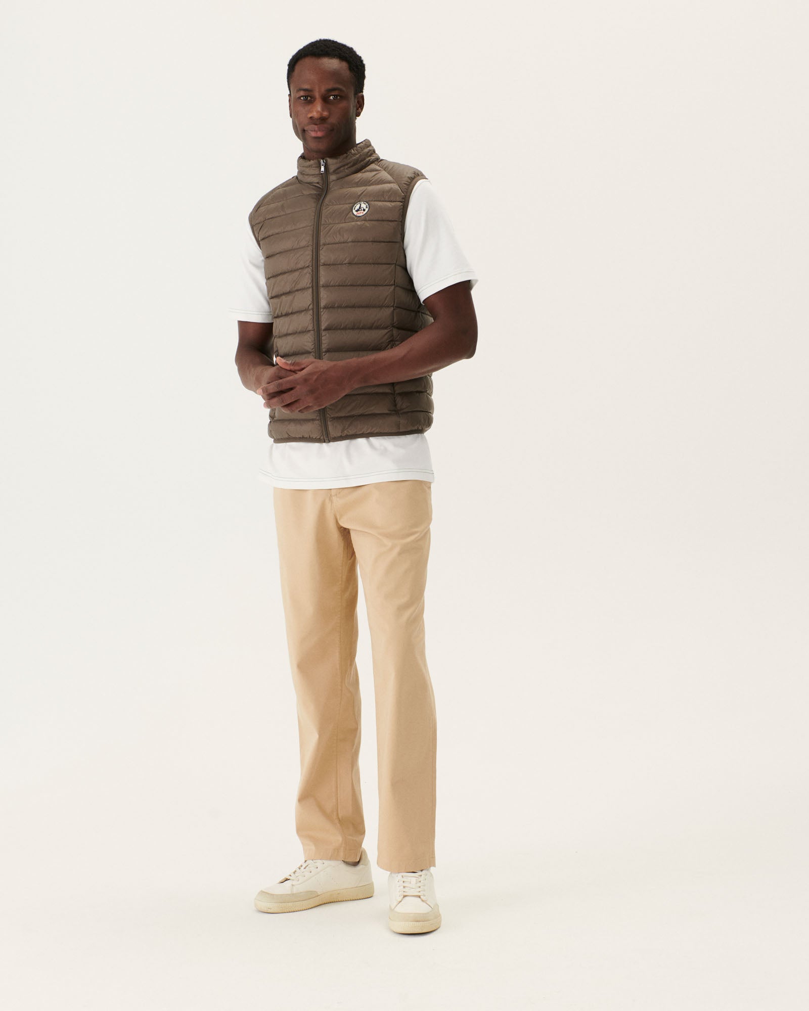Doudoune sans manches Taupe Tom
