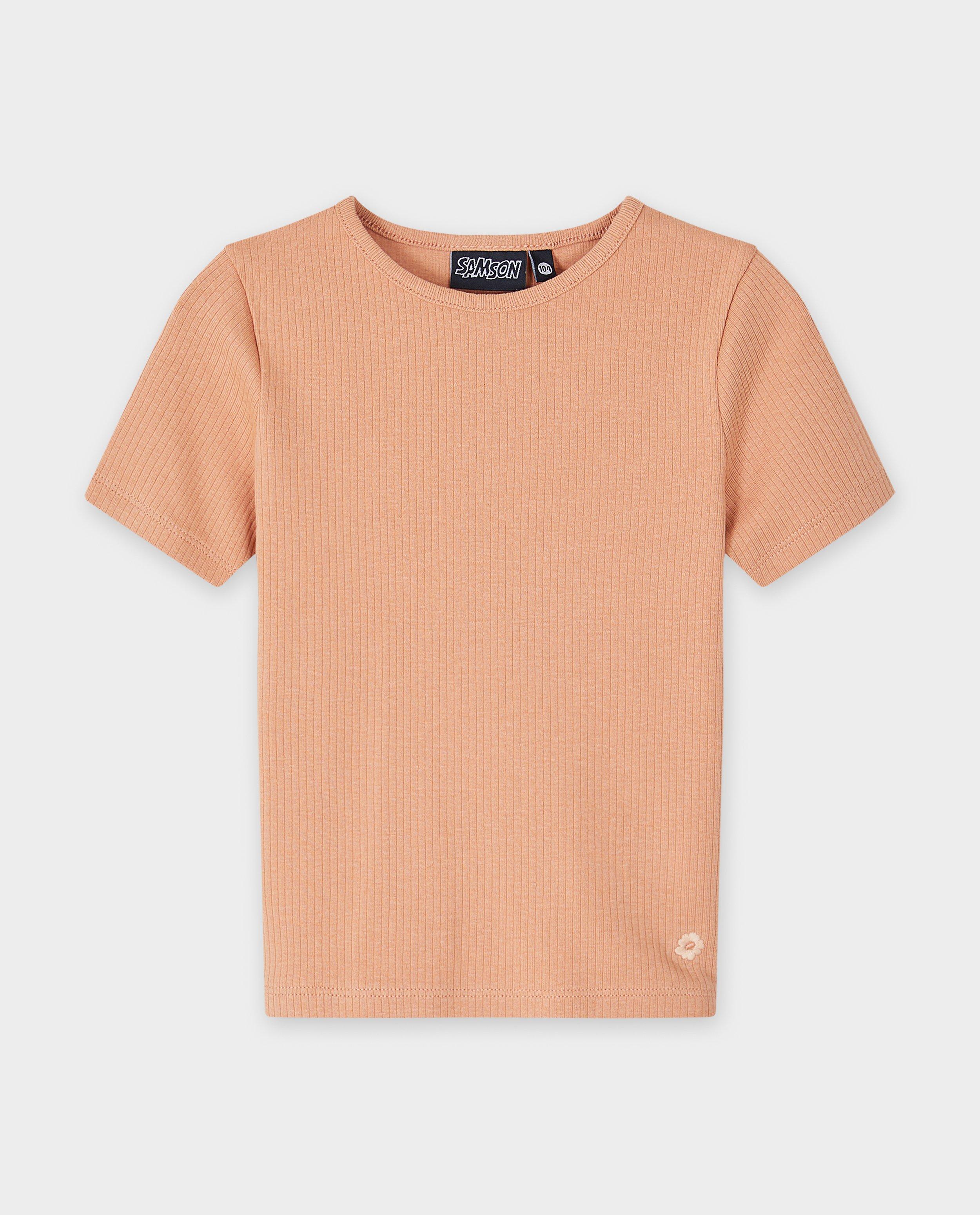 Tricou Samson cu model striat maro deschis