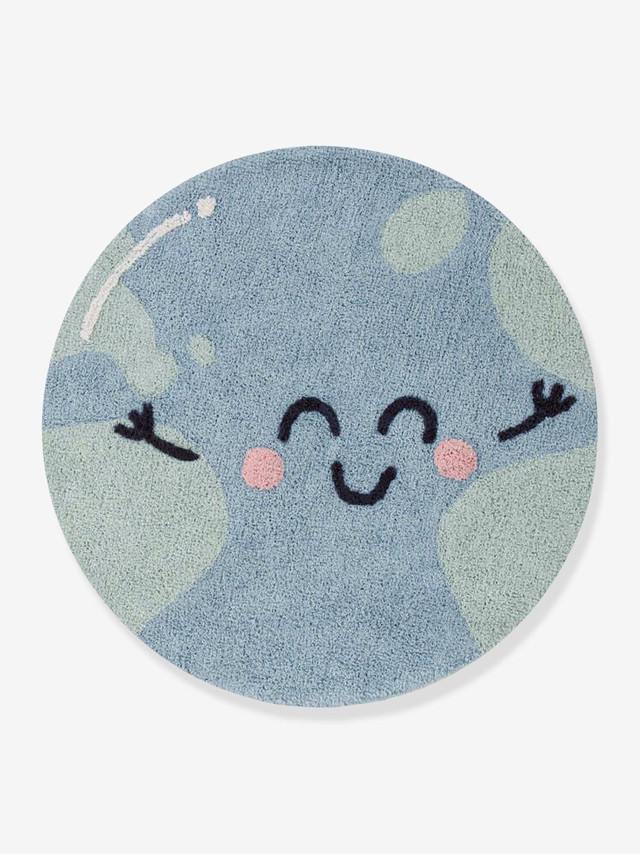Tapis coton lavable Big big World LORENA CANALS bleu