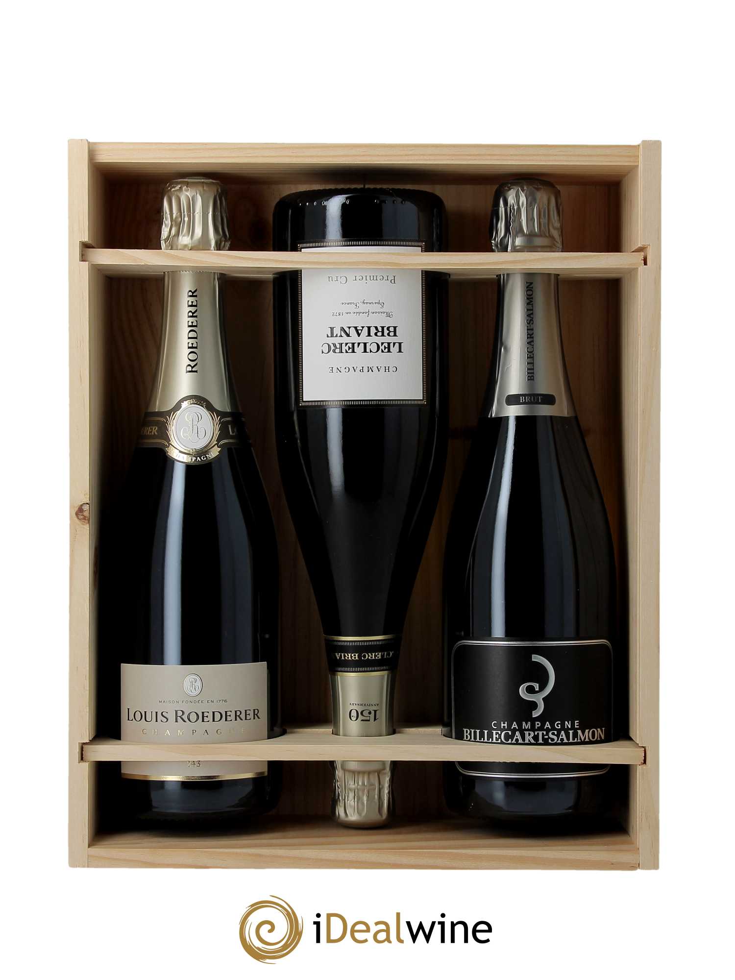 Coffret (wooden case) - Champagnes non-millésimés iDealwine   - Lot de 3 Bouteilles
