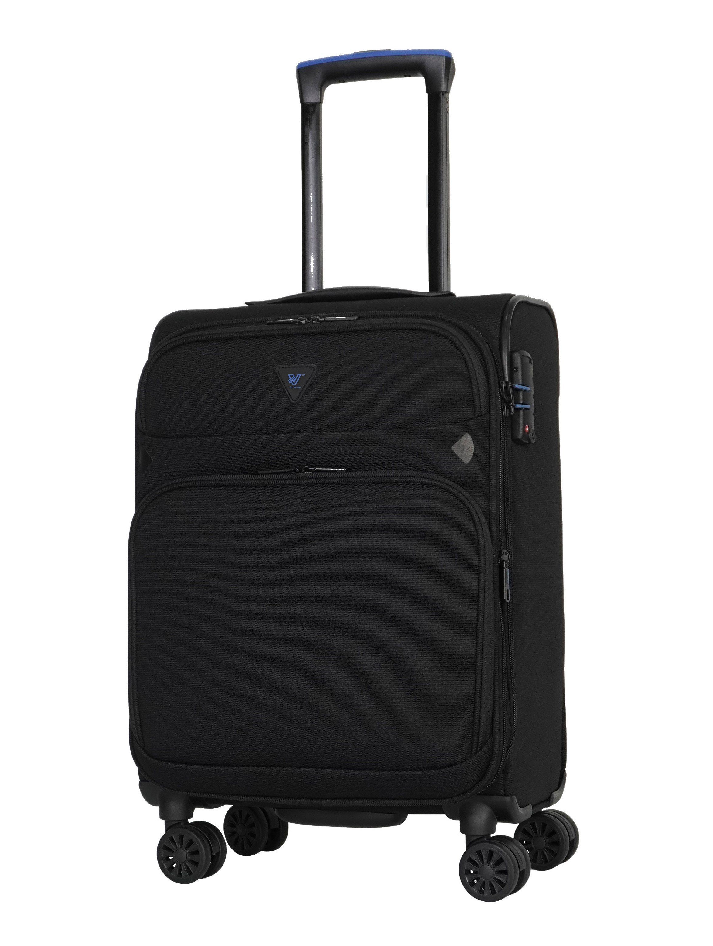 Verage Weichgepäck-Trolley Breeze, 4 Rollen, TSA-Zahlenschloss, Reisekoffer, erweiterbar, schwarz