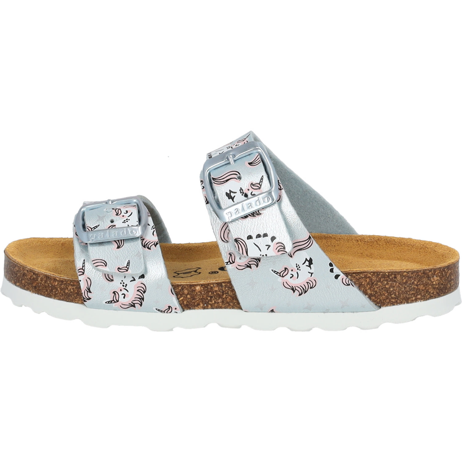 Palado Kids Samos G Print, Pantoletten, Kinder, Hellblau Metallic Unicorn
