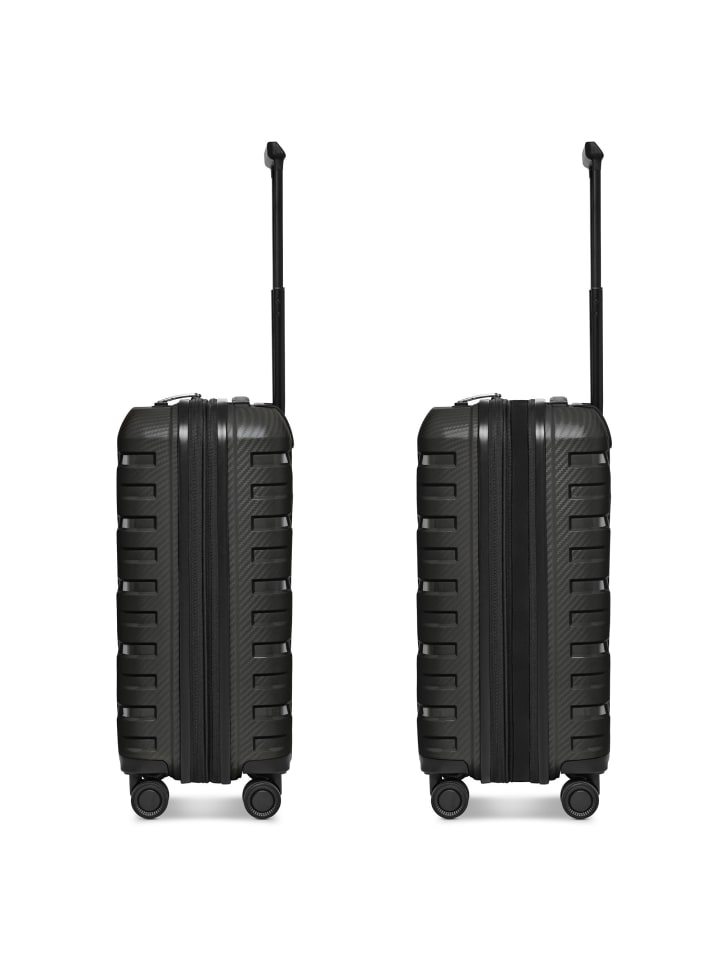 Smartbox Edition 01 4 Rollen Kabinentrolley 55 cm mit Dehnfalte in black günstig kaufen onesize