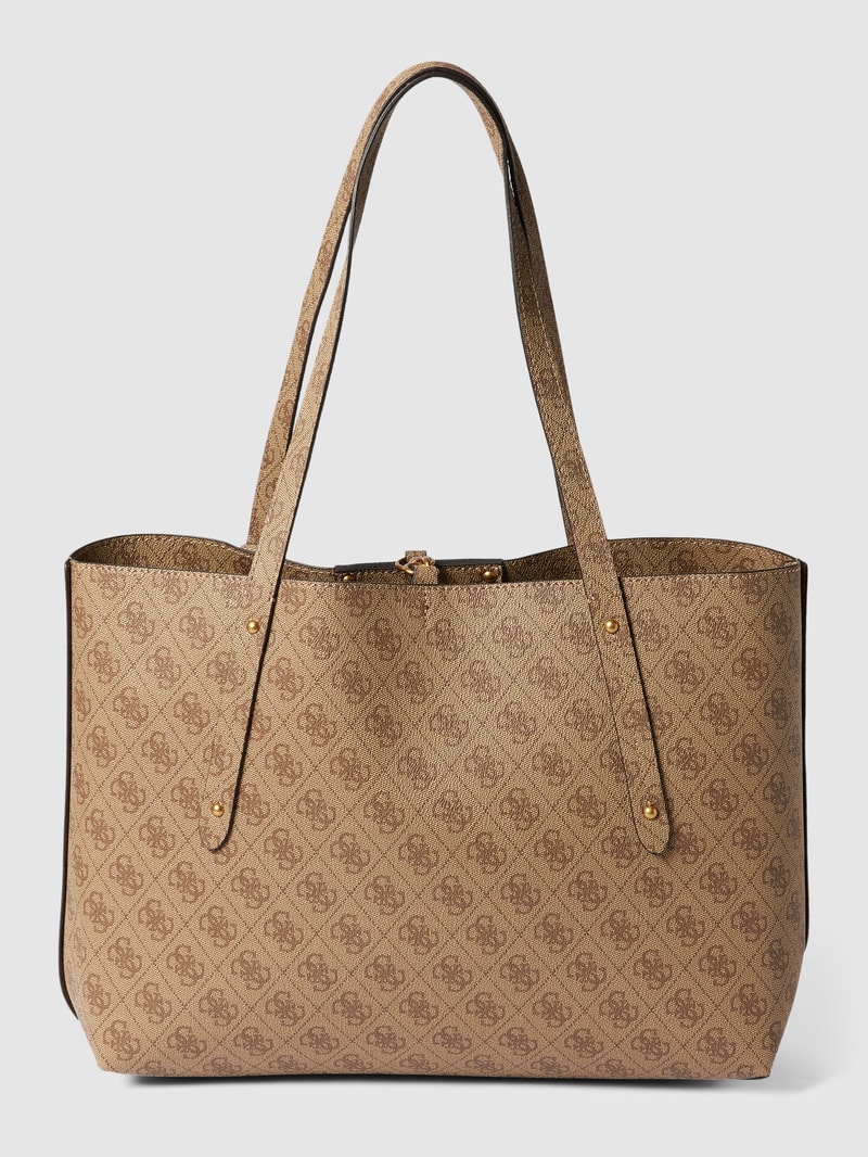 Tote Bag mit Allover-Muster Modell 'BRENTON' in sand