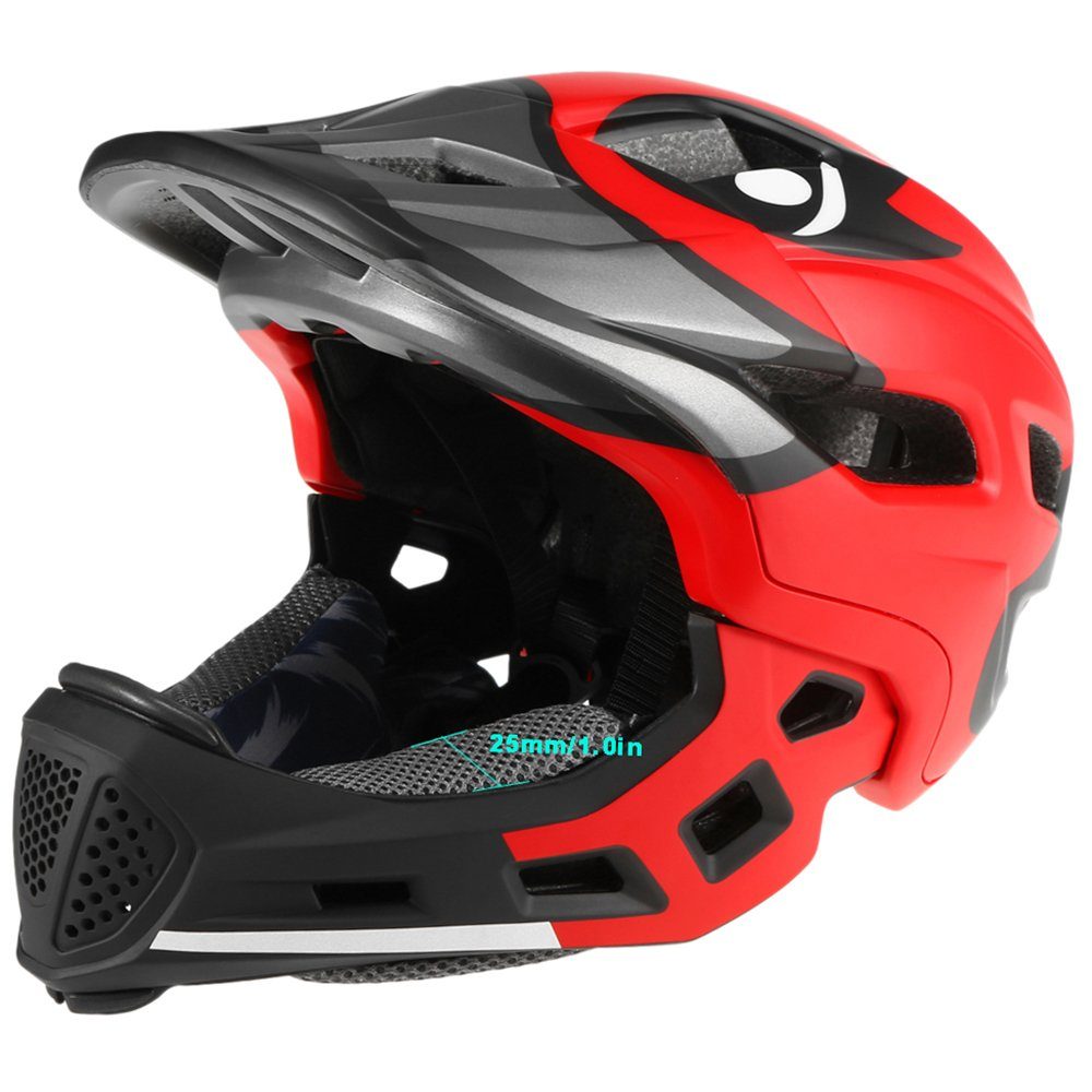 Lixada Kinderfahrradhelm Kinderhelm,Fahrradhelm Kinder,Kopfumfang: 50-56 cm,halber Helm, 2 in 1,verstellbares Zifferblatt,Herausnehmbares Innenfutter
