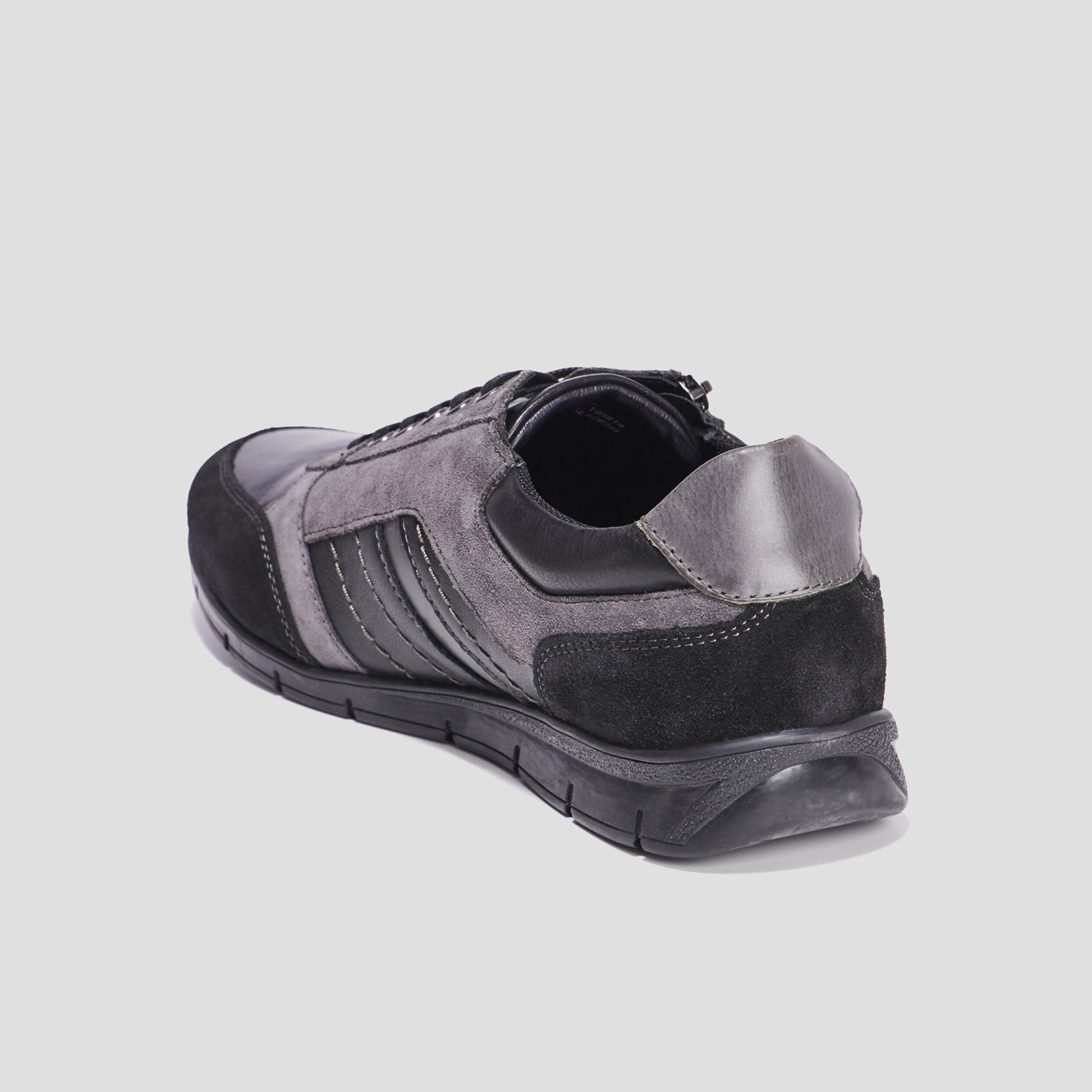 Derbies zippées en cuir Walking Dulula noir homme | La Halle