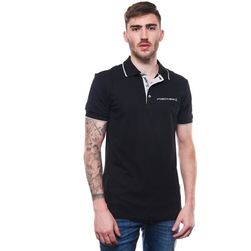 HERREN ANZUG BUSINESS POLOSHIRT BLACK