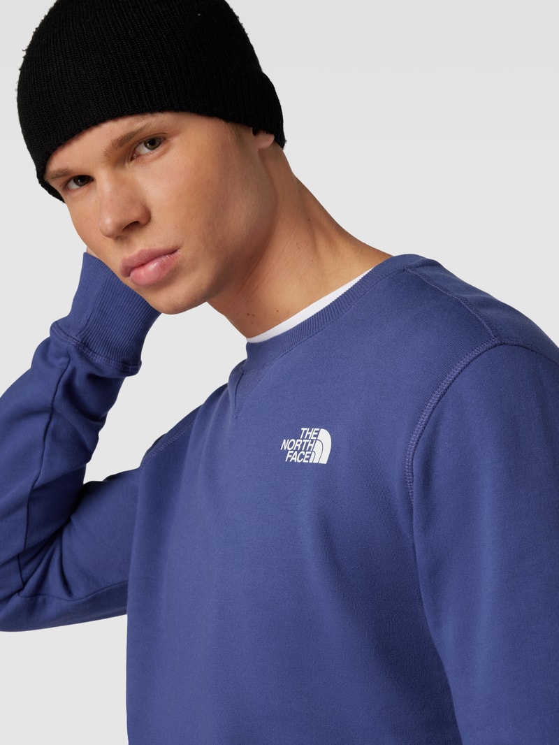 Sweatshirt mit Label-Detail Modell 'SIMPLE DOME' in blau