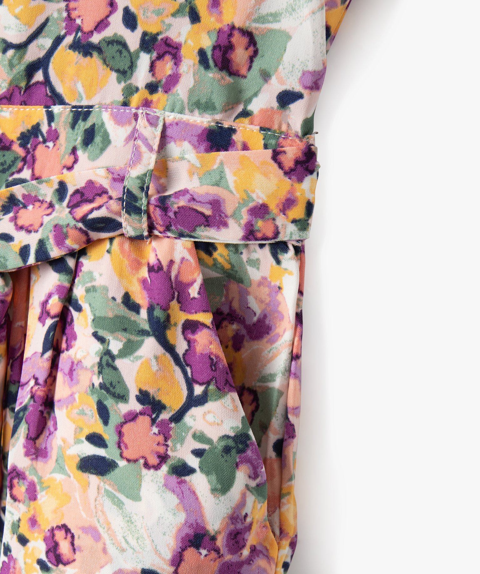 Combinaison pantalon fille à motifs fleuris multicolore | GEMO