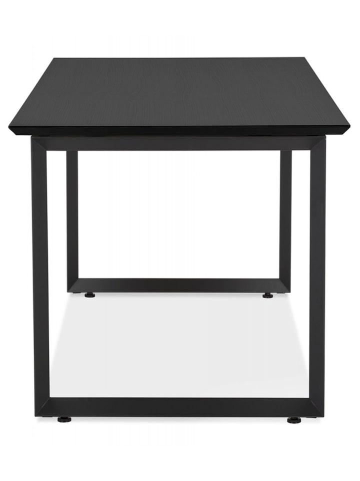 KADIMA DESIGN Holz Schreibtisch GIMINI 180x90cm | Chef Computertisch für Büro in Schwarz günstig kaufen