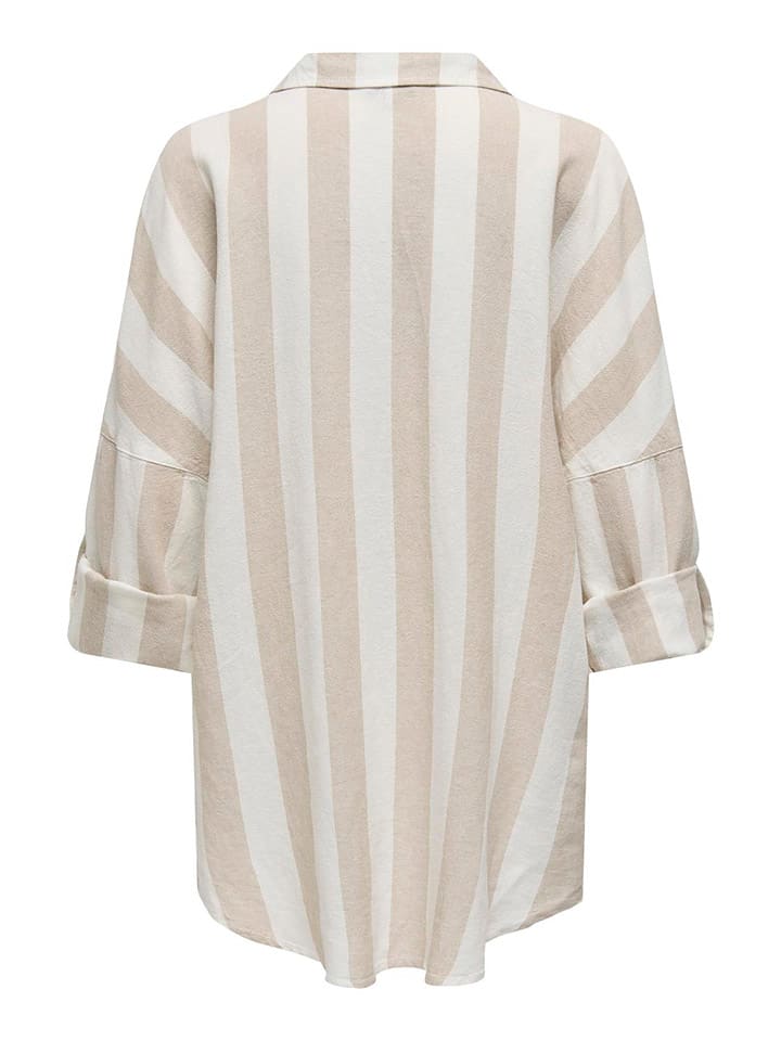 ONLY Bluse in Beige/ Weiß günstig kaufen