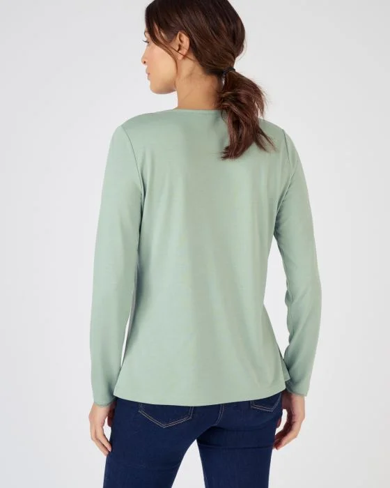 T-shirt manches longues Thermol'love tulle plumetis