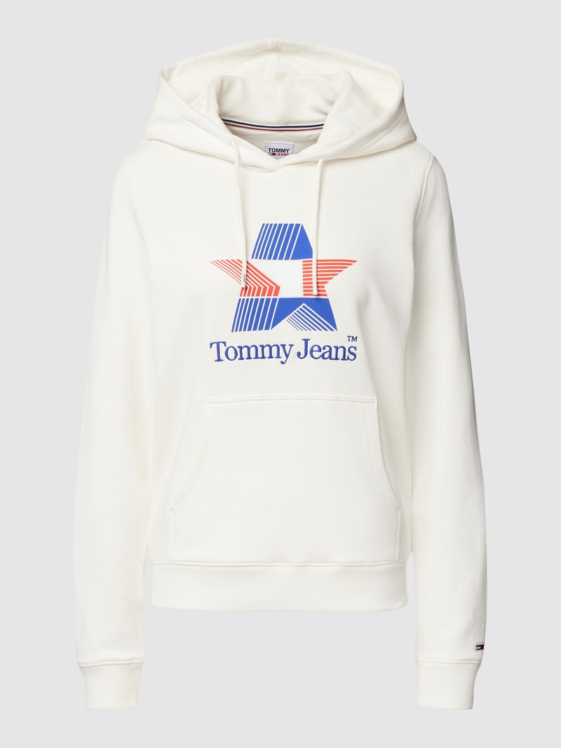 Hoodie mit Motiv-Print Modell 'STAR' in offwhite
