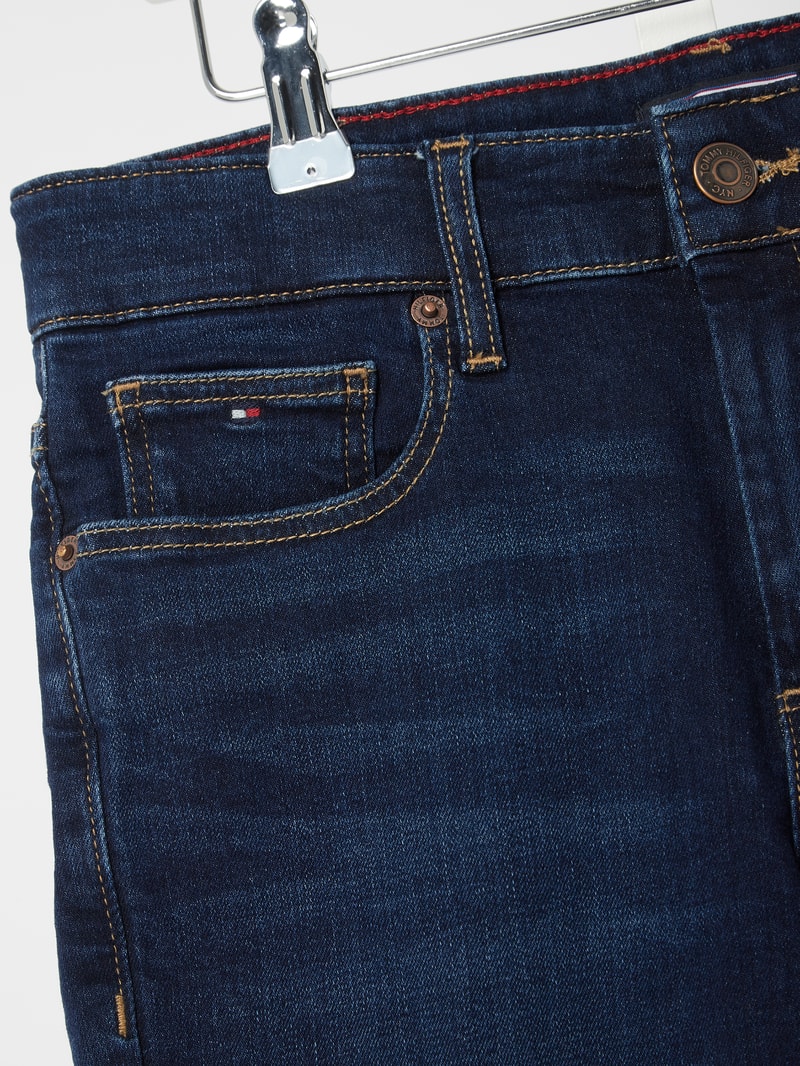 Stone Washed Slim Fit Jeans in jeans