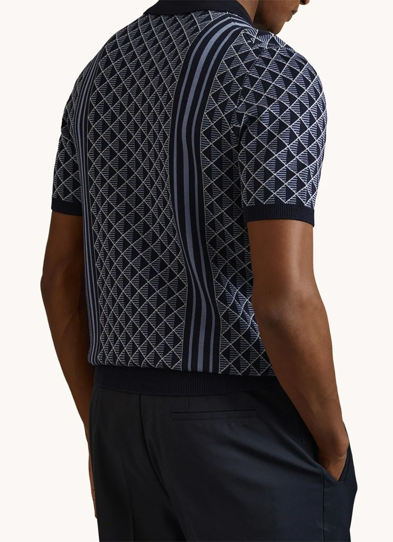 Polo Reiss Sanderson de corte regular com estampa gráfica