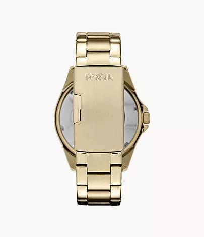 Fossil Damenuhr Riley Edelstahl Gold