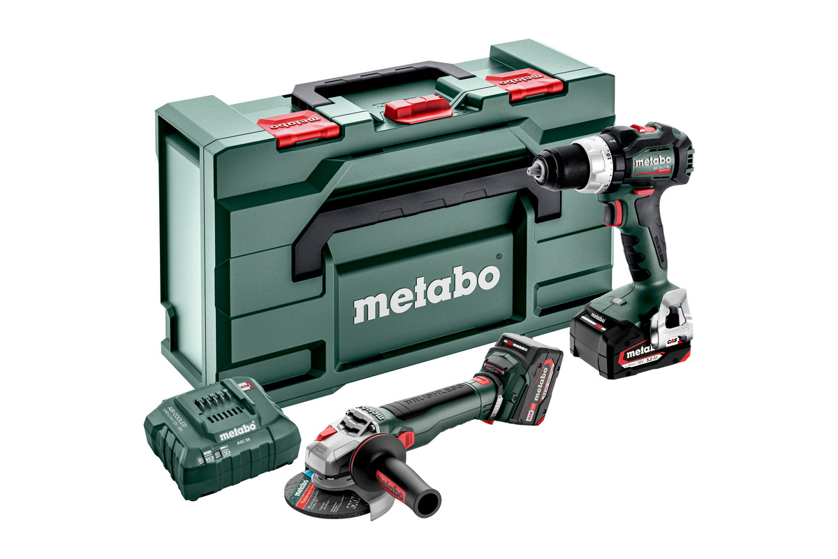 Set combinat Metabo 685208650 2.9.4 18V 5.2Ah Li-Ion BS18LT BL + Polizor unghiular WB18 LT BL 11-125 Q 685208650