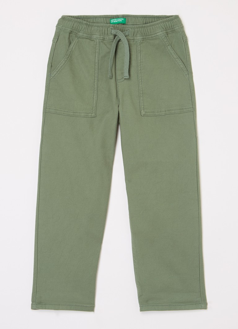 Calça cargo Benetton de corte reto em mistura de lyocell