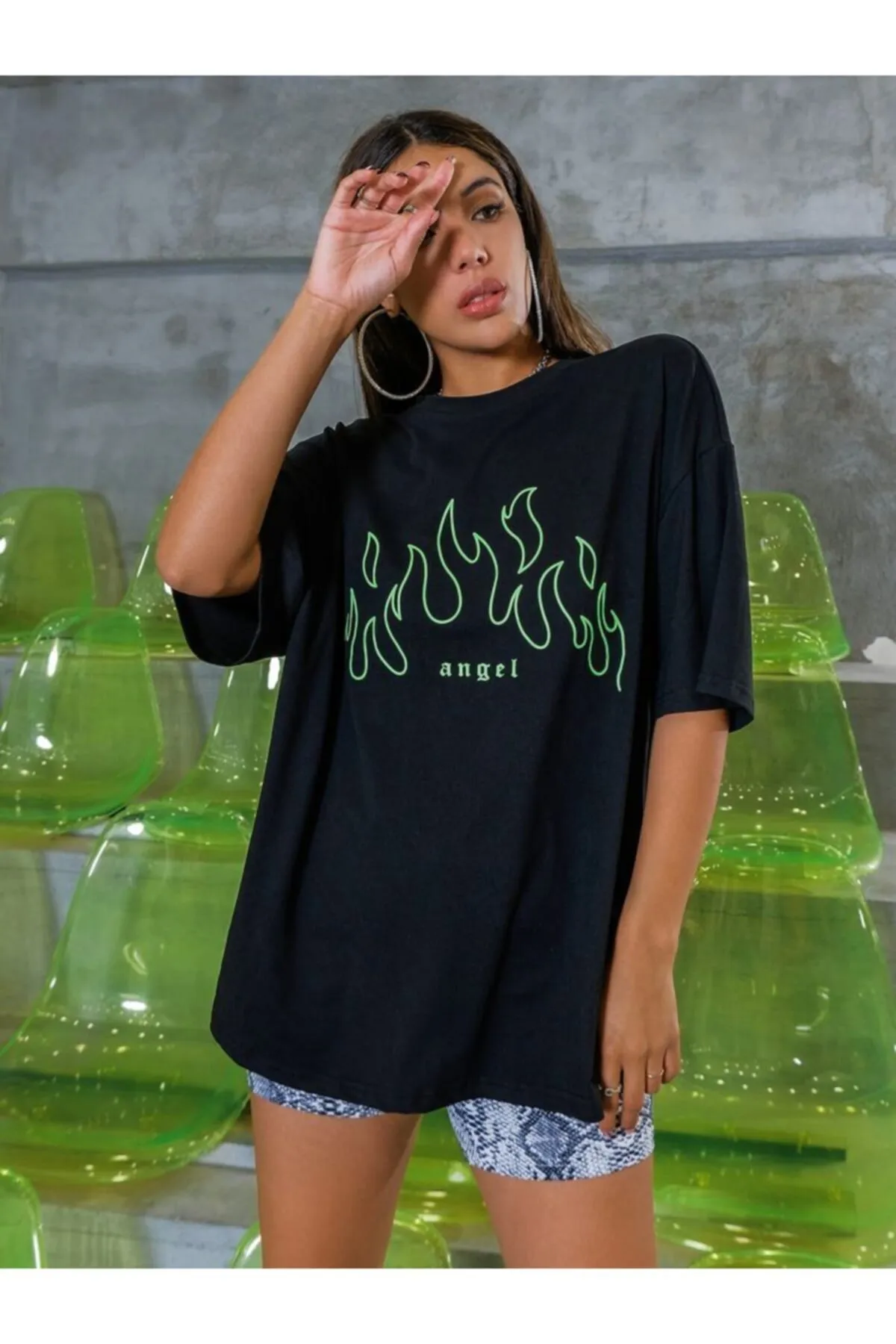 MOONBULL  T-Shirt - Schwarz - Oversized