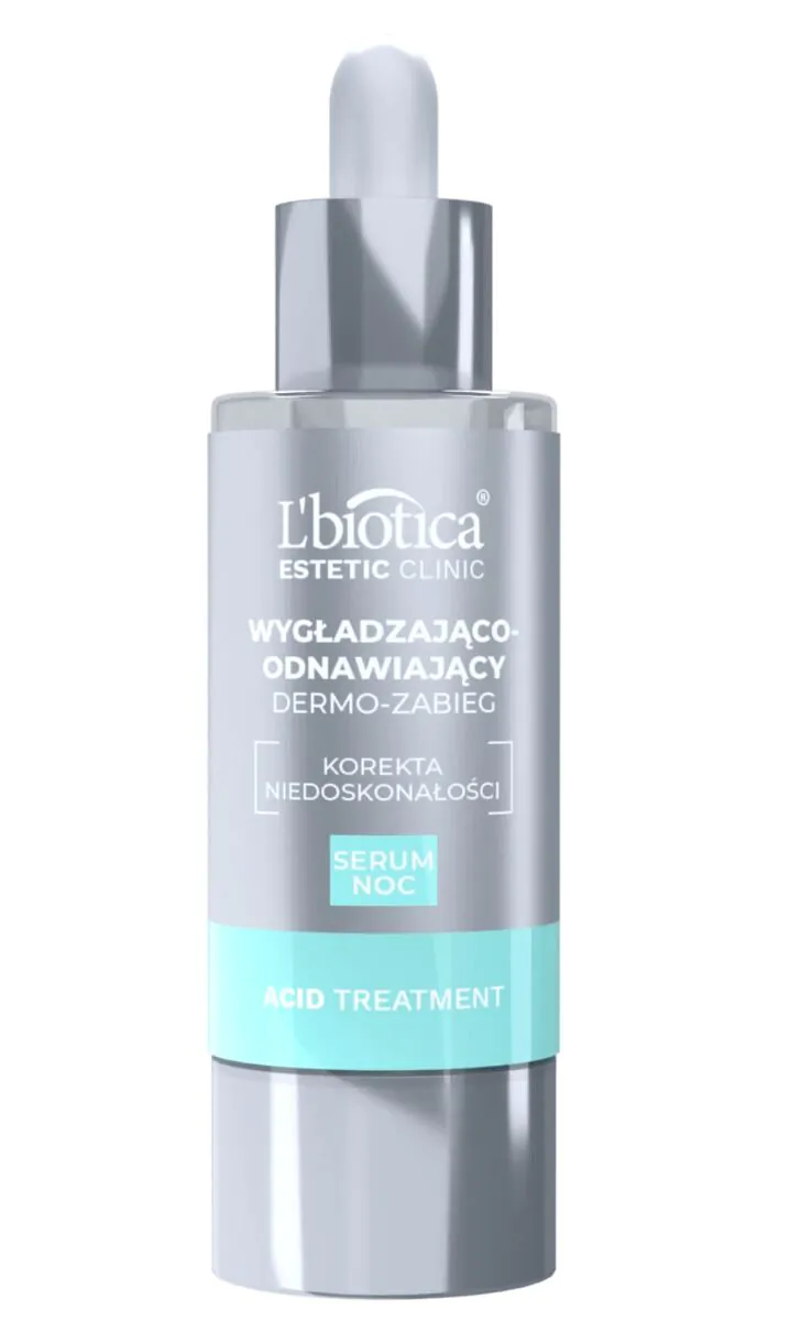 L'biotica Estetic Clinic Acid Treatment zaglađujući i obnavljajući dermo-tretman noćni serum