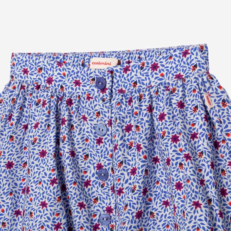 Jupe fille micro fleurs bleue Catimini