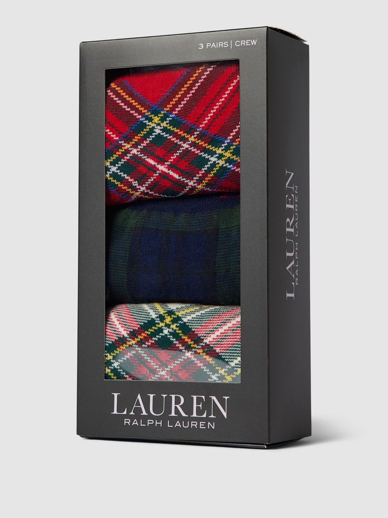 Socken mit Label-Details im 3er-Pack in rot