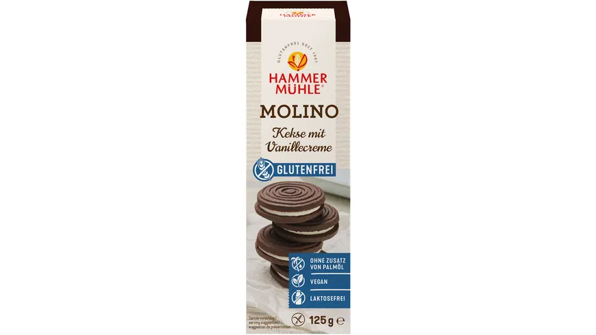 HAMMERMÜHLE Molino Kakaokeks mit Vanillecreme 125 g