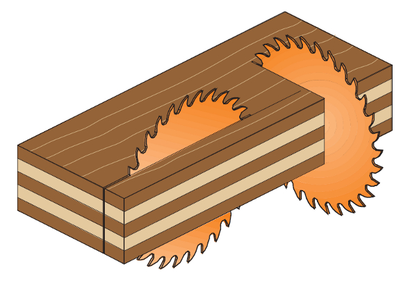 Lâmina de serra transversal ultrafina CMT 272.250.60M com dentes à esquerda/direita, 250 x 30 x 60 dentes