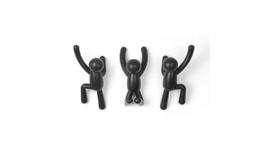 umbra Kleiderhaken Buddy Hook Schwarz 3er-Set