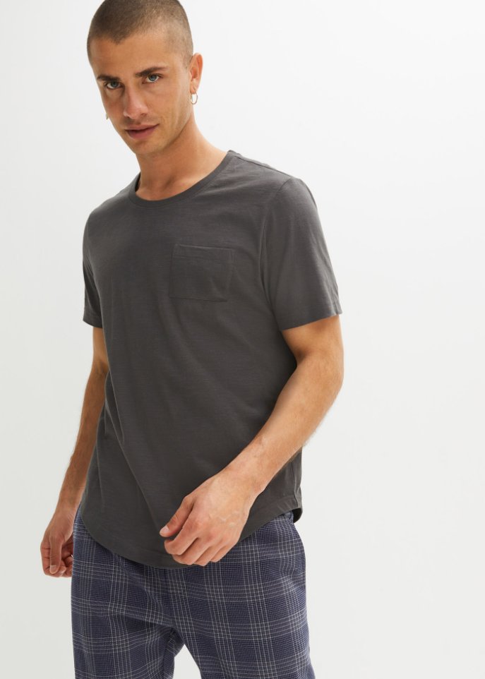 T-Shirt aus Bio Baumwolle mit Brusttasche (2er Pack)