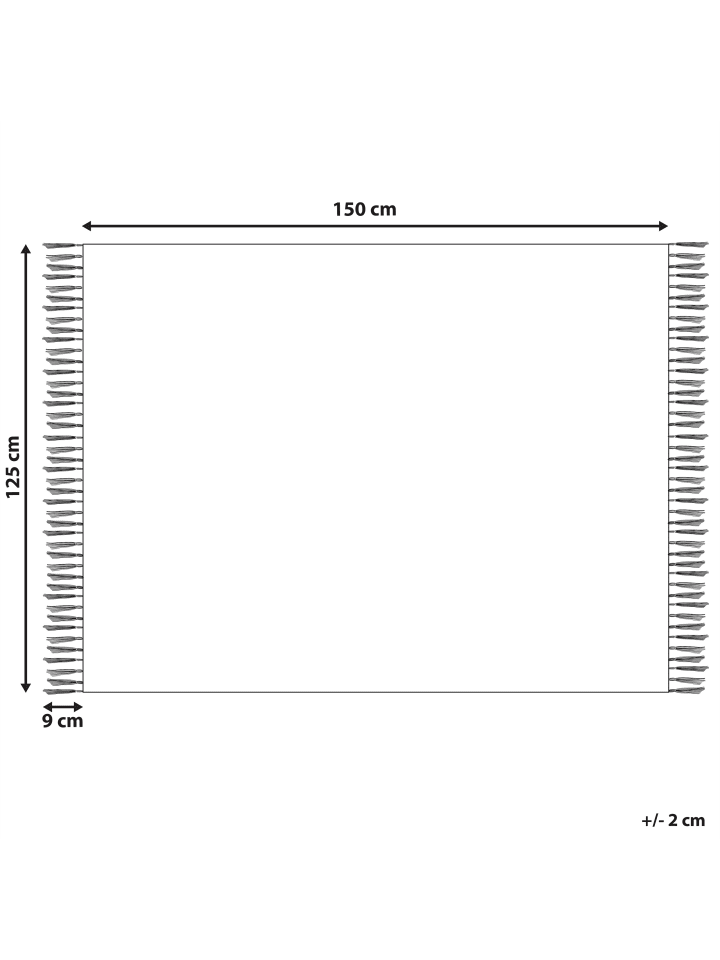 Beliani Kuscheldecke YARSA in Gelb - (W) 125 x (H) 0.5 x (L) 150 cm günstig kaufen onesize