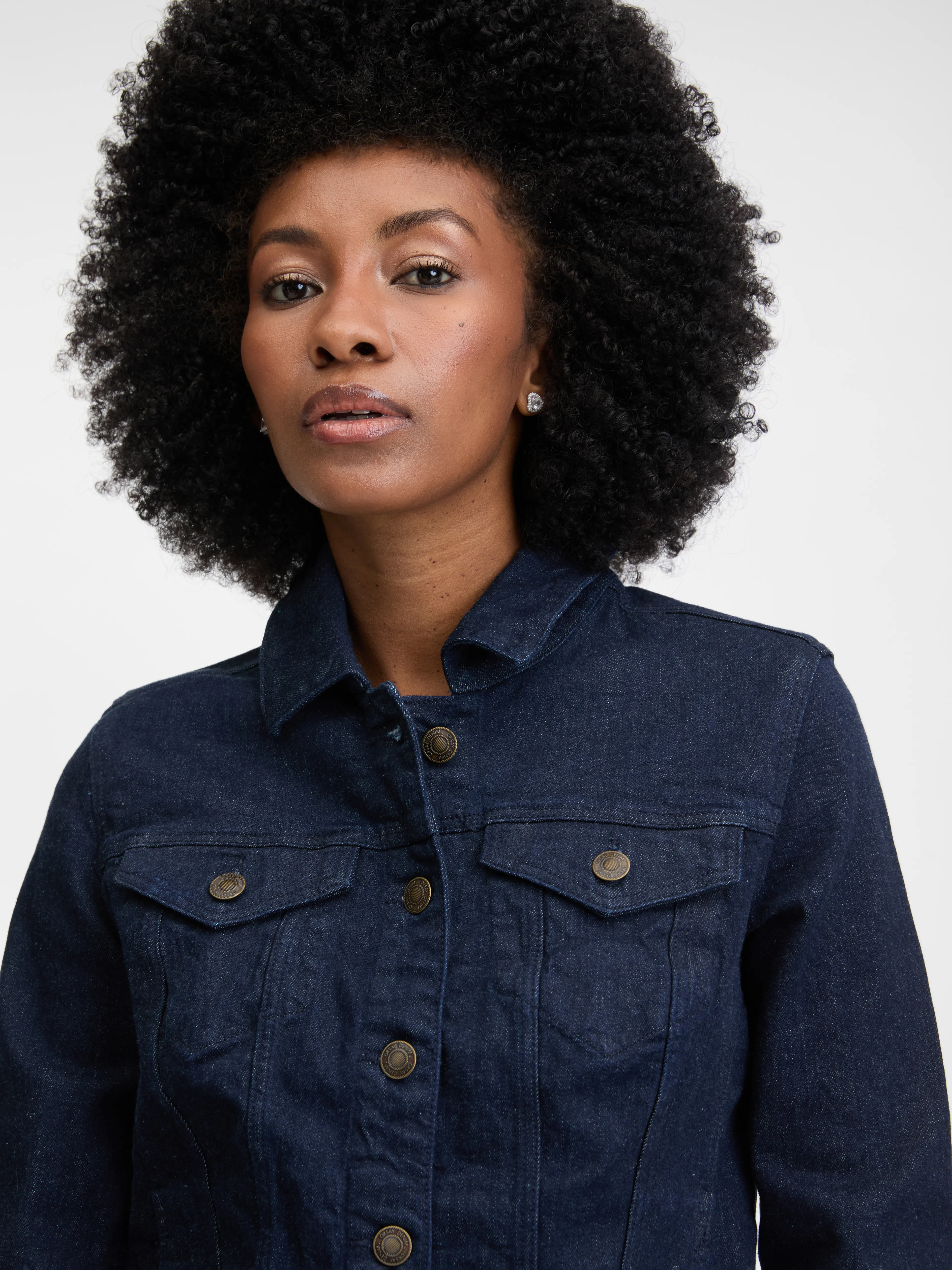 Dunkelblaue Damen-Jeansjacke ORSAY