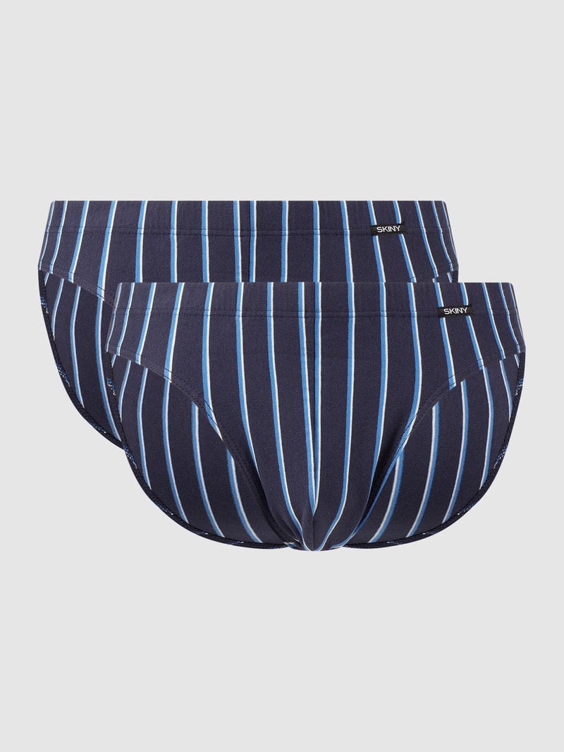 Slip mit Stretch-Anteil im 2er-Pack in dunkelblau