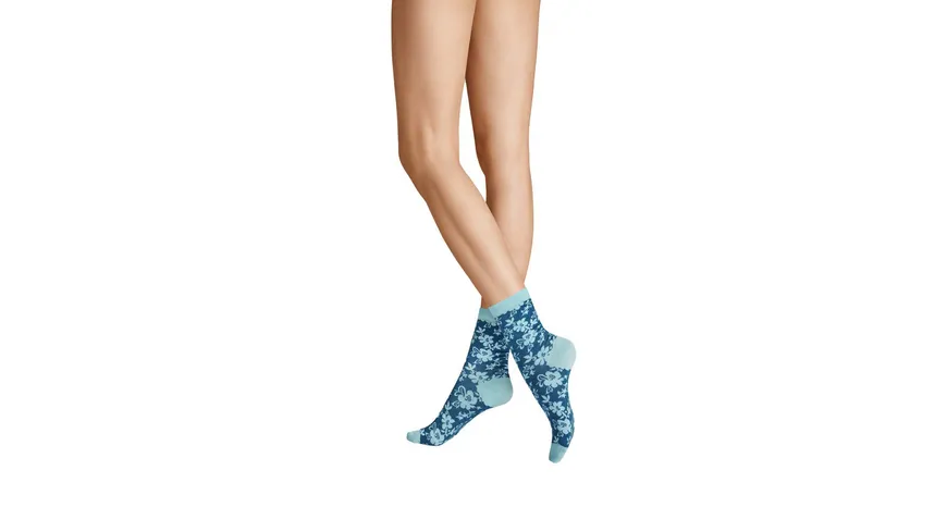 Hudson Damen Socken Flower Hellblau