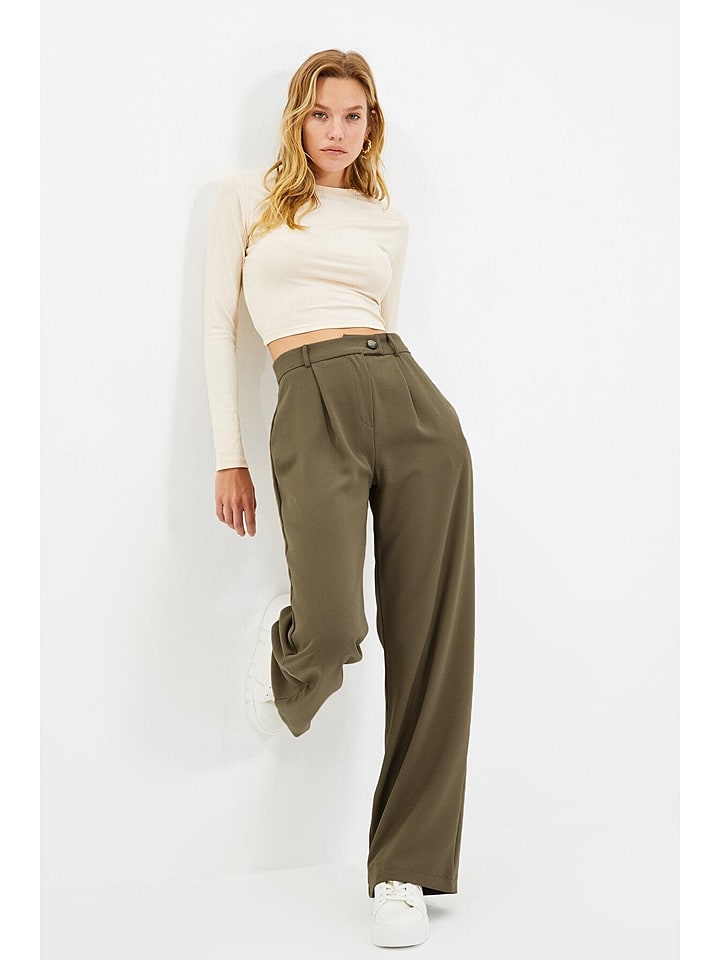trendyol Marlenehose in Braun günstig kaufen